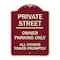 Signmission Private Street Owner Parking All Others Towed Promptly Heavy-Gauge Alum, 24" x 18", BU-1824-23239 A-DES-BU-1824-23239 - alternate 1